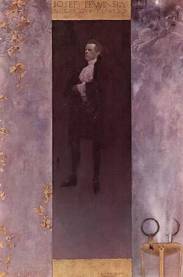 Gustav Klimt Portrat des Schauspielers Josef Lewinsky als Carlos